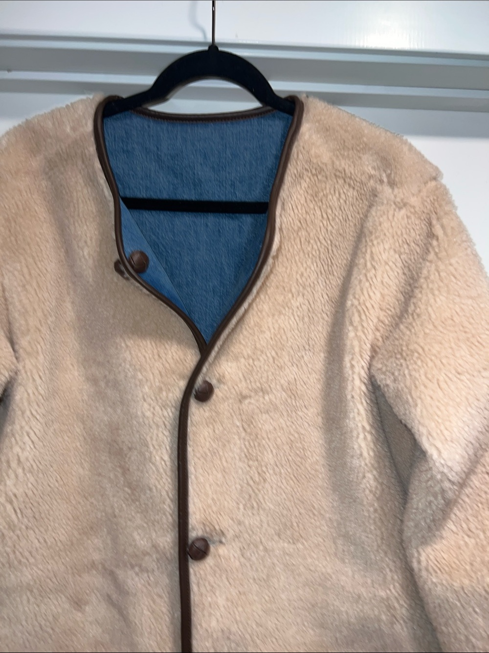 Madewell Reversible Denim & Sherpa Jacket in Petersburg Wash & Rigid Size S NWT - Picture 14 of 16